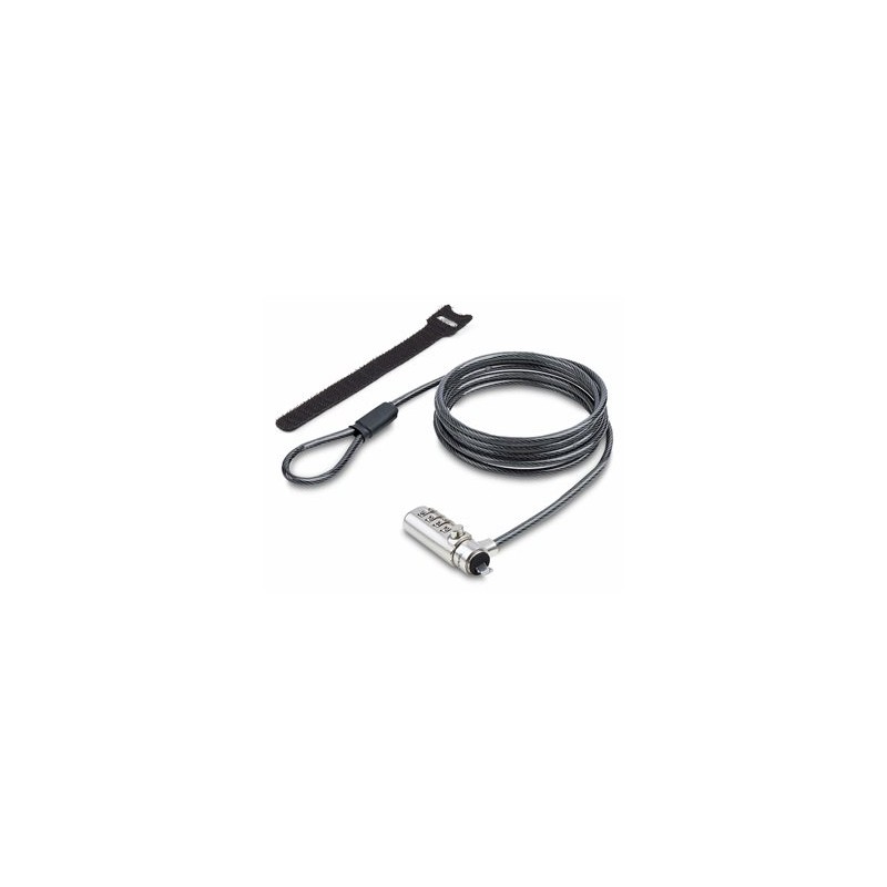 StarTech.com Slim Lock Noble Wedge Slot Compatible, 6.6ft Locking Cable - Bezpečnostní kabelový zámek - 2 m - kompatibilní s TAA