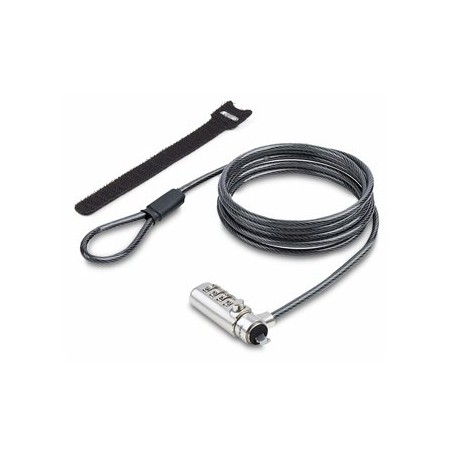 StarTech.com Slim Lock Noble Wedge Slot Compatible, 6.6ft Locking Cable - Bezpečnostní kabelový zámek - 2 m - kompatibilní s TAA