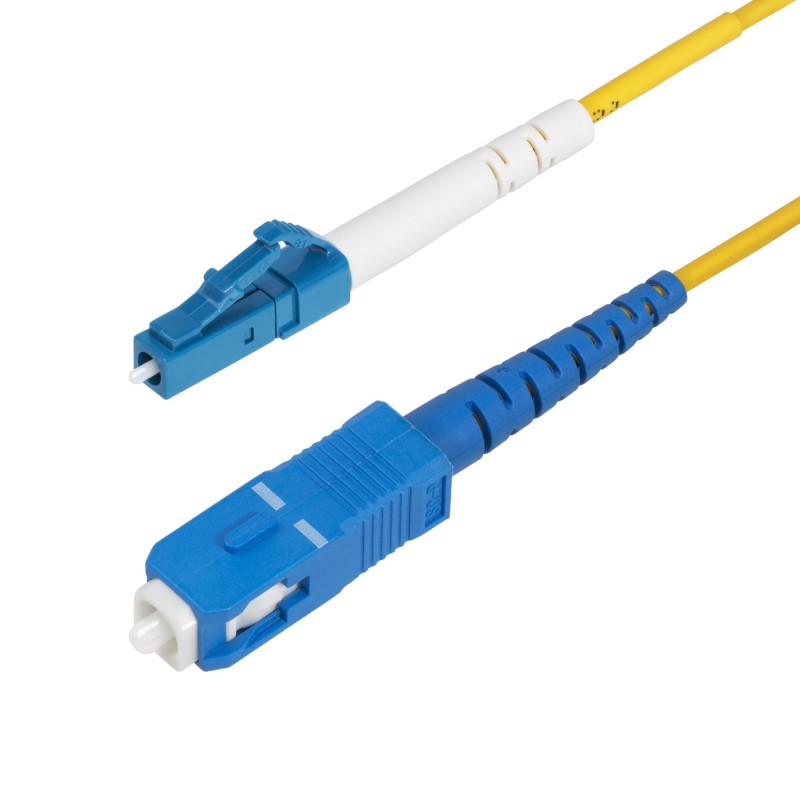 StarTech.com 3m (9.8ft) LC to SC (UPC) OS2 Single Mode Simplex Fiber Optic Cable, 9/125?m, Laser Optimized, 40G/100G, Bend