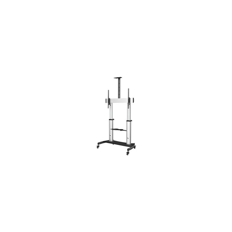 StarTech.com Mobile TV Stand, Heavy Duty TV Cart for 60-100" Display (100kg/220lb), Height Adjustable Rolling Flat Screen Floor