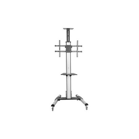 StarTech.com Heavy Duty Rolling Portable TV Cart Stand with Wheels - 32 to 75 inch - Adjustable Rotating Mobile Flat Panel