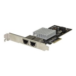 StarTech.com Dual Port 10G PCIe Network Adapter Card - Intel-X550AT 10GBASE-T PCI Express 10GbE Multi Gigabit Ethernet 5 Speed