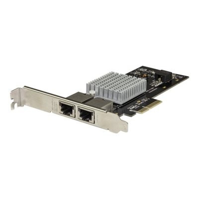 StarTech.com Dual Port 10G PCIe Network Adapter Card - Intel-X550AT 10GBASE-T PCI Express 10GbE Multi Gigabit Ethernet 5 Speed