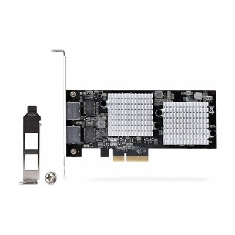 StarTech.com 2-Port 10Gbps PCIe Network Adapter Card, Network Card for PCs/Servers, Full-Height/Low-Profile PCIe Ethernet Card