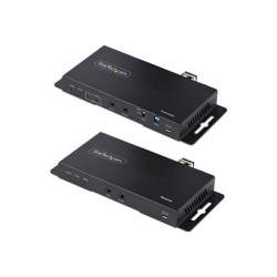 StarTech.com 4K HDMI over Fiber Extender Kit, 4K 60Hz up to 3300ft/1km (Single Mode) or 1000ft/300m (Multimode) LC Fiber Optic