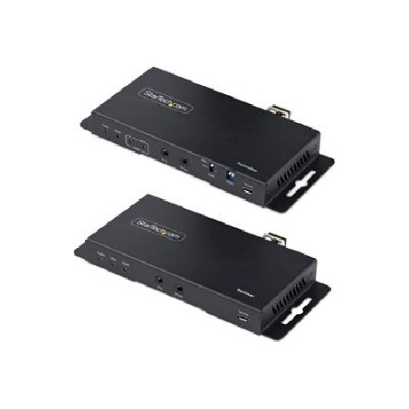 StarTech.com 4K HDMI over Fiber Extender Kit, 4K 60Hz up to 3300ft/1km (Single Mode) or 1000ft/300m (Multimode) LC Fiber Optic