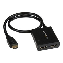StarTech.com HDMI Cable Splitter - 2 Port - 4K 30Hz - Powered - HDMI Audio / Video Splitter - 1 in 2 Out - HDMI 1.4
