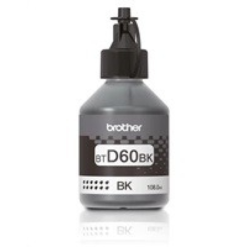 BROTHER INK BT-D60BK black pro T4xx, T5xx, T7xx, T9xx cca 6000 stránek, bezpigmentový - INKTANK