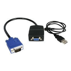 StarTech.com 2 Port VGA Video Splitter - USB Powered - 2048x1536 - VGA Video Monitor Splitter Dual Port (ST122LE) - Separátor