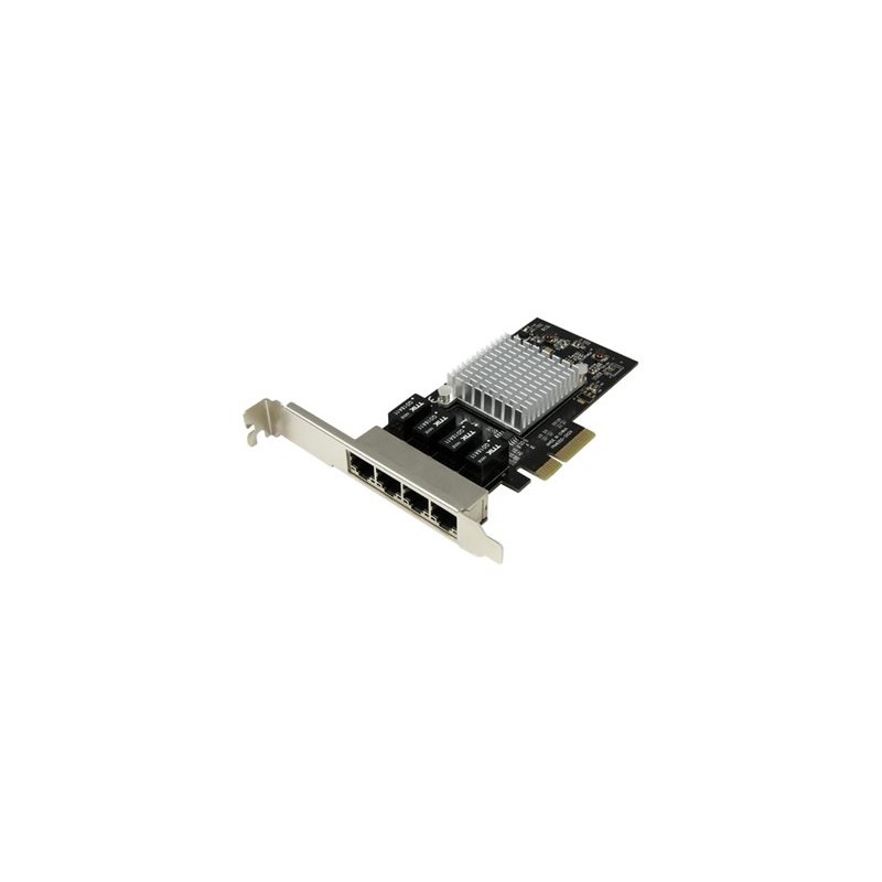 StarTech.com 4 Port PCIe Network Card - RJ45 Port - Intel i350 Chipset - Ethernet Server / Desktop Network Card - Dual Gigabit