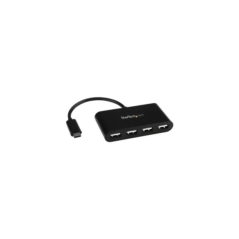StarTech.com 4-Port USB-C Hub - USB-C to 4x USB-A Hub Adapter - Mini USB 2.0 Hub - Bus-powered USB Type-C Port Expander