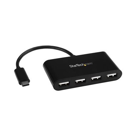 StarTech.com 4-Port USB-C Hub - USB-C to 4x USB-A Hub Adapter - Mini USB 2.0 Hub - Bus-powered USB Type-C Port Expander