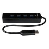 StarTech.com 4-Port USB 3.0 Hub with Built-in Cable - SuperSpeed Laptop USB Hub - Portable USB Splitter - Mini USB Hub