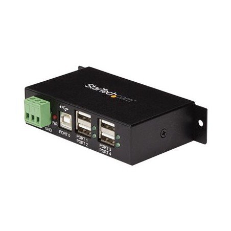 StarTech.com Rackmount USB 2.0 Hub - 4 Port Rugged Industrial USB 2.0 Hub - Rozbočovač - 4 x USB 2.0 - lze montovat na konzolu