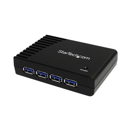 StarTech.com 4-Port USB 3.0 SuperSpeed Hub with Power Adapter - Portable Multiport USB-A Dock IT Pro - USB Port Expansion Hub