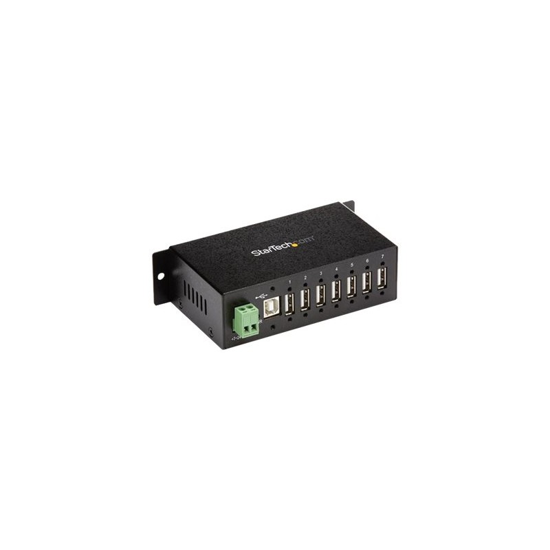 StarTech.com USB 2.0 Hub - 7 Port - Mountable Rugged Industrial - Self Powered USB Hub - Rozbočovač - 7 x USB 2.0 - lze