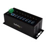 StarTech.com 7-Port USB 3.0 Hub - Metal Industrial USB-A Hub with ESD Protection & 350W Surge Protection - Din Rail, Wall or