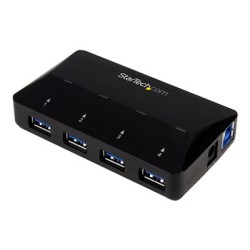 StarTech.com 4-Port USB 3.0 Hub plus Dedicated Charging Port - 1 x 2.4A Port - Desktop USB Hub and Fast-Charging Station