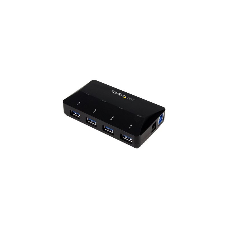 StarTech.com 4-Port USB 3.0 Hub plus Dedicated Charging Port - 1 x 2.4A Port - Desktop USB Hub and Fast-Charging Station
