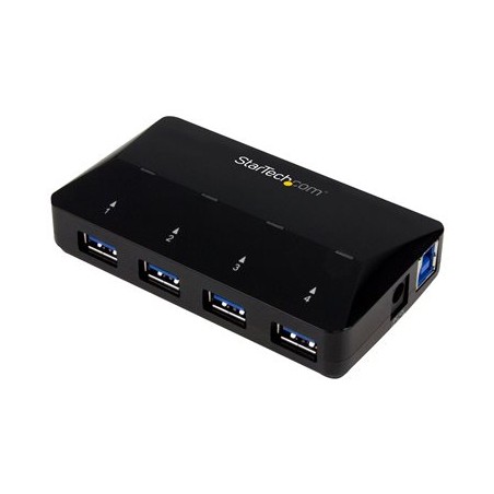 StarTech.com 4-Port USB 3.0 Hub plus Dedicated Charging Port - 1 x 2.4A Port - Desktop USB Hub and Fast-Charging Station