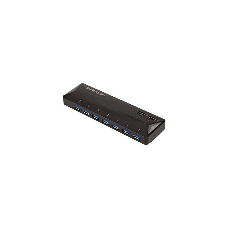 StarTech.com 9 Port USB 3.0 Hub - 7 x USB-A, 2 x USB-A Fast Charge Ports - Multi Port Powered USB Charging Station (ST93007U2C)