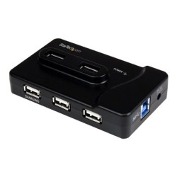 StarTech.com 7 Port USB Hub - 2 x USB 3A, 4 x USB 2A, 1 x Dedicated Charging Port - Multi Port Powered USB Hub with 20W Power