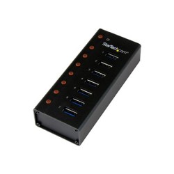 StarTech.com 7 Port USB 3.0 Hub (5 Gbps) - Metal Enclosure - Desktop or Wall Mountable - Rugged & industrial Powered USB