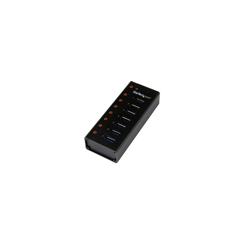 StarTech.com 7 Port USB 3.0 Hub (5 Gbps) - Metal Enclosure - Desktop or Wall Mountable - Rugged & industrial Powered USB