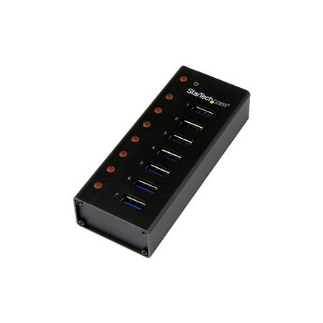 StarTech.com 7 Port USB 3.0 Hub (5 Gbps) - Metal Enclosure - Desktop or Wall Mountable - Rugged & industrial Powered USB