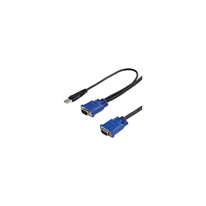 StarTech.com 10 ft Ultra Thin USB VGA 2-in-1 KVM Cable - VGA KVM Cable - USB KVM Cable - KVM Switch Cable (SVECONUS10) - Kabel