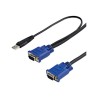 StarTech.com 10 ft Ultra Thin USB VGA 2-in-1 KVM Cable - VGA KVM Cable - USB KVM Cable - KVM Switch Cable (SVECONUS10) - Kabel