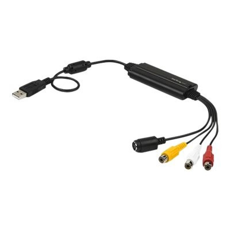 StarTech.com USB Video Capture Adapter Cable, S-Video/Composite to USB 2.0 SD Video Capture Device Cable, TWAIN Support, Analog