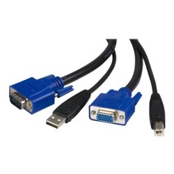StarTech.com 2-in-1 USB KVM Cable - Keyboard / video / mouse / USB cable - HD-15 (VGA), USB Type B (M) to USB, HD-15 (VGA) - 6