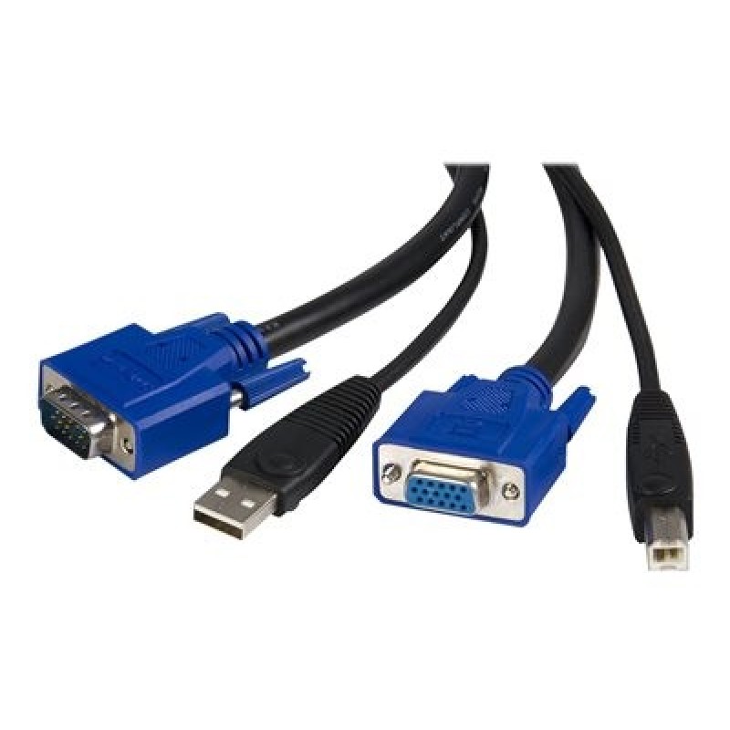 StarTech.com 2-in-1 USB KVM Cable - Keyboard / video / mouse / USB cable - HD-15 (VGA), USB Type B (M) to USB, HD-15 (VGA) - 6