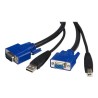 StarTech.com 2-in-1 USB KVM Cable - Keyboard / video / mouse / USB cable - HD-15 (VGA), USB Type B (M) to USB, HD-15 (VGA) - 6