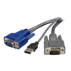 StarTech.com 6 ft Ultra-Thin USB VGA 2-in-1 KVM Cable (SVUSBVGA6) - Kabel klávesnice / videa / myši (KVM) - USB, HD-15 (VGA)