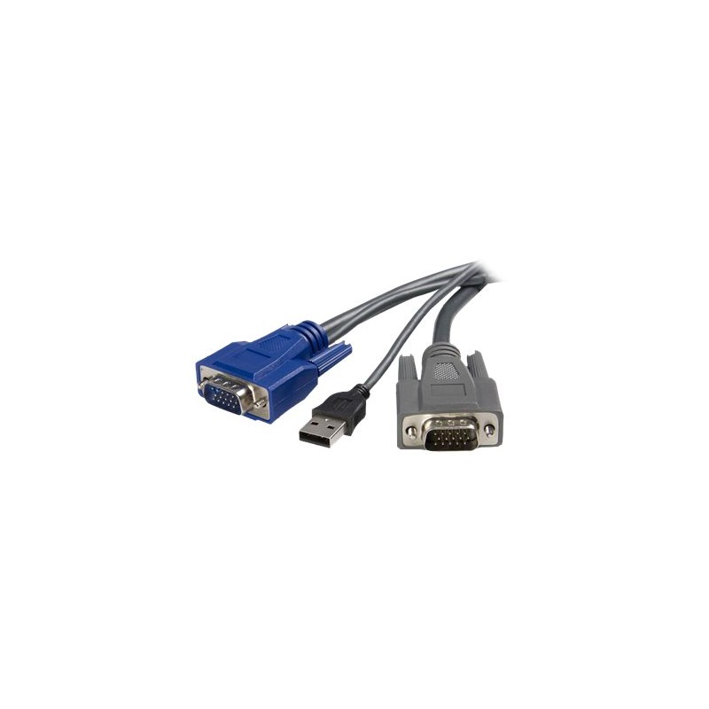 StarTech.com 6 ft Ultra-Thin USB VGA 2-in-1 KVM Cable (SVUSBVGA6) - Kabel klávesnice / videa / myši (KVM) - USB, HD-15 (VGA)