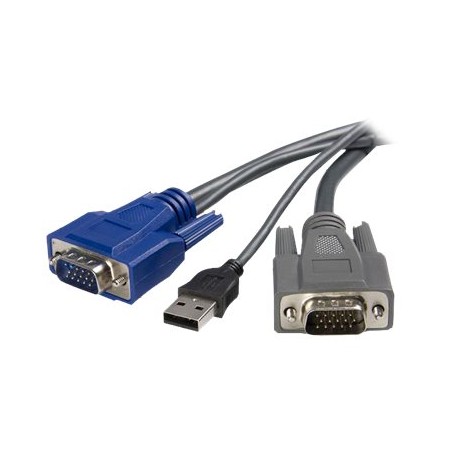 StarTech.com 6 ft Ultra-Thin USB VGA 2-in-1 KVM Cable (SVUSBVGA6) - Kabel klávesnice / videa / myši (KVM) - USB, HD-15 (VGA)
