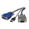 StarTech.com 6 ft Ultra-Thin USB VGA 2-in-1 KVM Cable (SVUSBVGA6) - Kabel klávesnice / videa / myši (KVM) - USB, HD-15 (VGA)