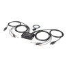 StarTech.com 2 Port DisplayPort KVM Switch, 4K 60Hz, Compact Dual Port UHD DP 1.2 USB Desktop KVM Switch w/ Integrated 4ft