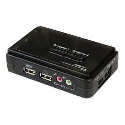 StarTech.com 2 Port USB VGA KVM Switch - Single VGA - Hot-key & Audio Support - 2048x1536 @60Hz KVM Switch - KVM Video Switch