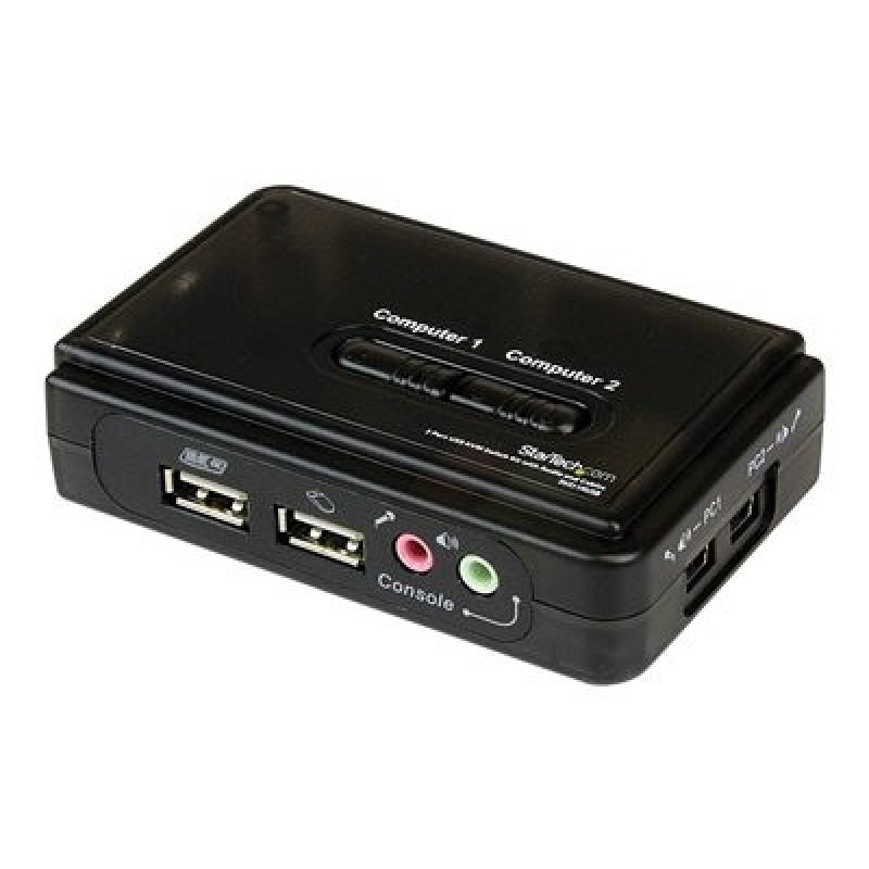 StarTech.com 2 Port USB VGA KVM Switch - Single VGA - Hot-key & Audio Support - 2048x1536 @60Hz KVM Switch - KVM Video Switch