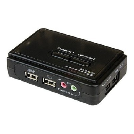 StarTech.com 2 Port USB VGA KVM Switch - Single VGA - Hot-key & Audio Support - 2048x1536 @60Hz KVM Switch - KVM Video Switch