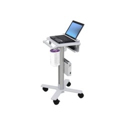 Ergotron StyleView - Vozík - lehký provoz - pro notebook / čtečka čárových kódů - zdravotní - ocel - bílá, hliník - velikost