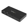 StarTech.com 2 Port USB C KVM Switch, 4K 60Hz HDMI, Compact Dual Port UHD USB Type C Desktop Mini KVM Switch with USB C Cables