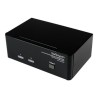StarTech.com 2 Port KVM Switch - DVI and VGA w/ Audio and USB 2.0 Hub - Dual Monitor / Display / Screen KVM Switch - DVI VGA