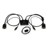 StarTech.com 2 Port USB VGA Cable KVM Switch - USB Powered with Remote Switch - KVM with VGA - Dual Port VGA KVM Switch