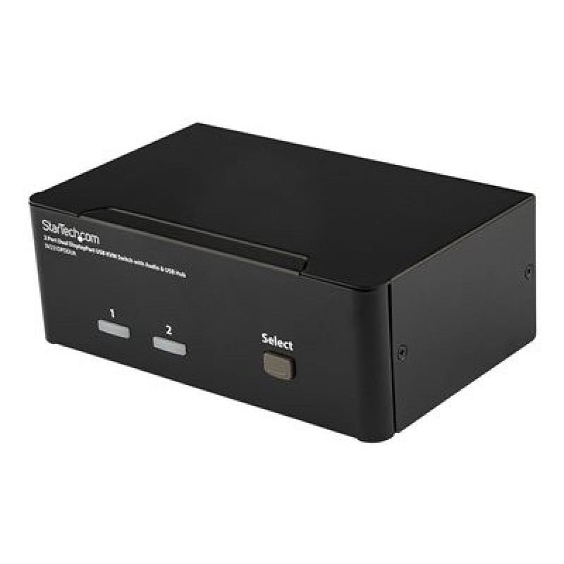 StarTech.com Dual Monitor DisplayPort KVM Switch - 2 Port - USB 2.0 Hub - Audio and Microphone - DP KVM Switch (SV231DPDDUA)