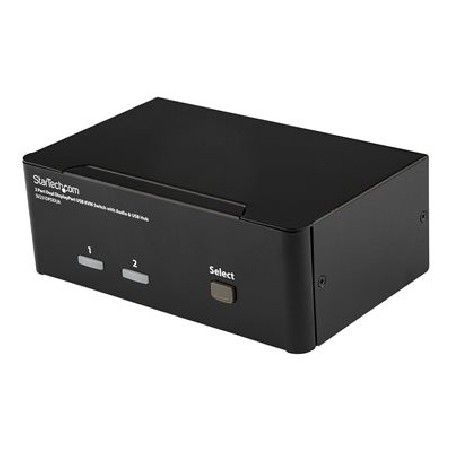 StarTech.com Dual Monitor DisplayPort KVM Switch - 2 Port - USB 2.0 Hub - Audio and Microphone - DP KVM Switch (SV231DPDDUA)