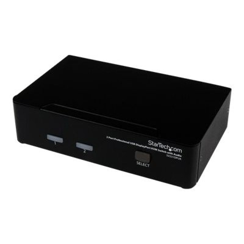 StarTech.com 2 Port DisplayPort KVM Switch - 2560x1600 @60Hz - Dual Port DP USB, Keyboard, Video, Mouse Switch Box w/ Audio for